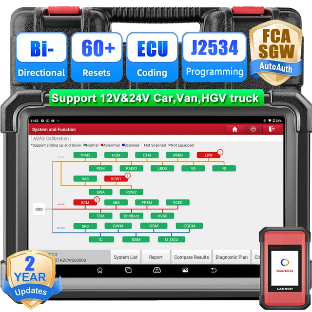 2025 LAUNCH X431 PRO3S+ Smartlink HD Heavy Duty Truck Diagnostic Tool ...