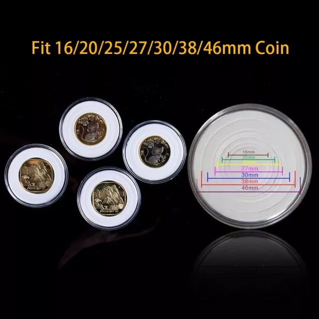 Container Coin Capsule Case Portable Display Copper coins Silver coins