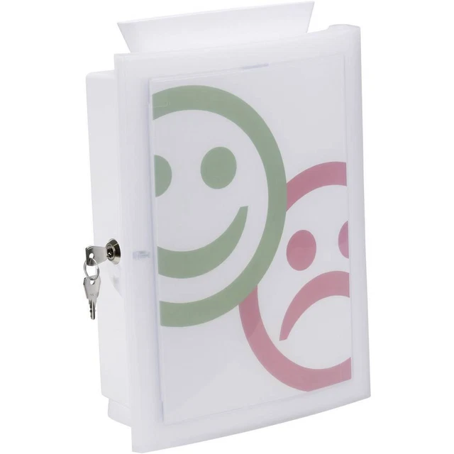Scatola porta documenti IMAGEIN, con chiusura a chiave, con accessori, bianco