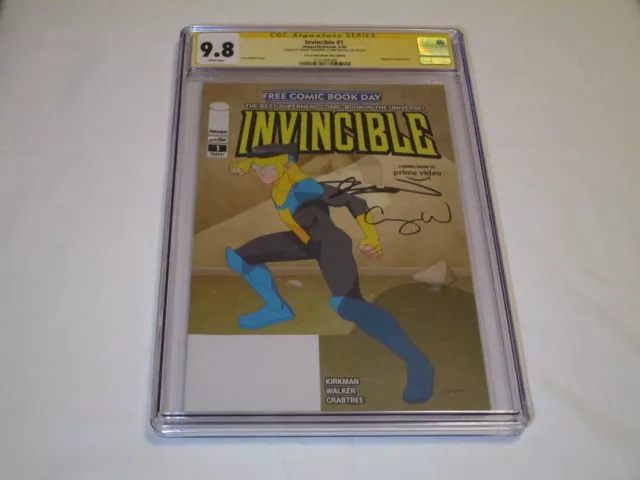 CGC SS 9.8 Image Skybound Invincible #1 Signed By Robert Kirkman & Cory Walker