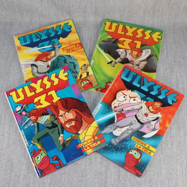 ULYSSE 31 French Vintage Book Hardback Full Set 1-4 Television Story Anime 1980s