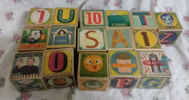RETRO VINTAGE FRED Friends XYZ Wooden Blocks 30.00 PicClick AU