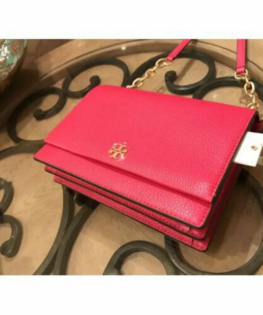 GORGEOUS TORY BURCH Georgia Pebble Leather Shoulder Bag Handbag