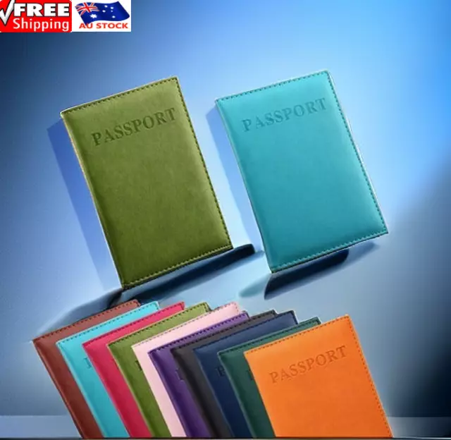 PU Travel Passport ID Card Wallet Holder Cover Organizer Protector Cover Slim AU