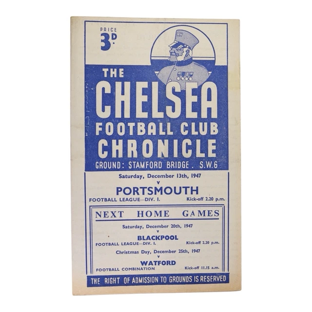 Programme Football Vintage - PORTSMOUTH Vs MIDDLESBROUGH 1946/1947 - Très Bon état