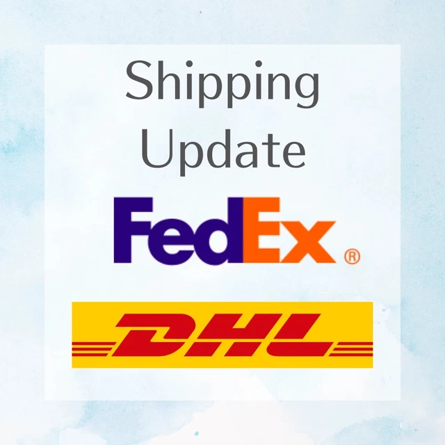 SHIPPING UPGRADE FEDEX or DHL With Tracking Fee $20 $27.71