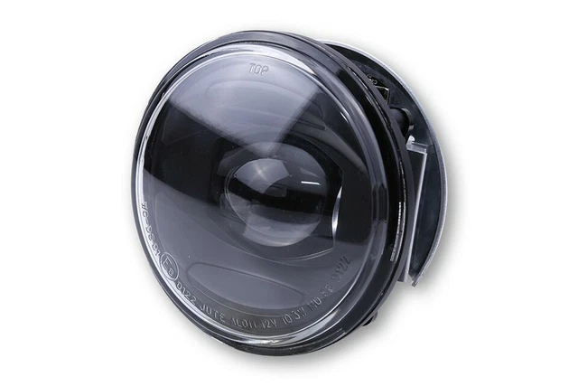Faro Supplementare Moto Custom In Metallo | Diametro 120 Mm, Completo Di Lampada 12V 35/35W, Fissaggio Centrale Universale