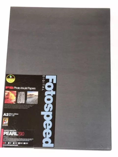 Fotospeed 7D597 - A2 - Photo Smooth Pearl 290gsm inkjet Paper - 25 Pack