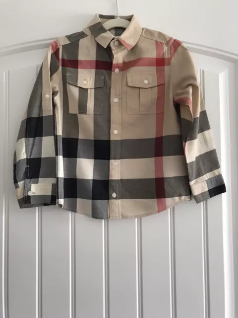 BURBERRY 100% COTTON BOY'S BUTTON UP CHILDREN SHIRT SIZE 6Y (116cm)