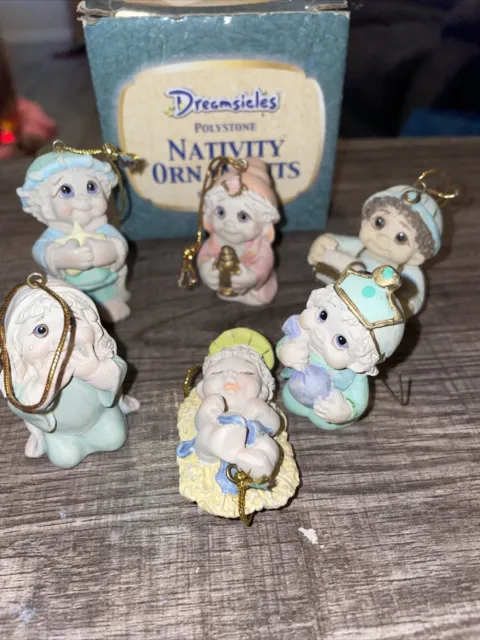 New in Box Dreamsicles Christmas Nativity Ornaments set of 6 from 2001