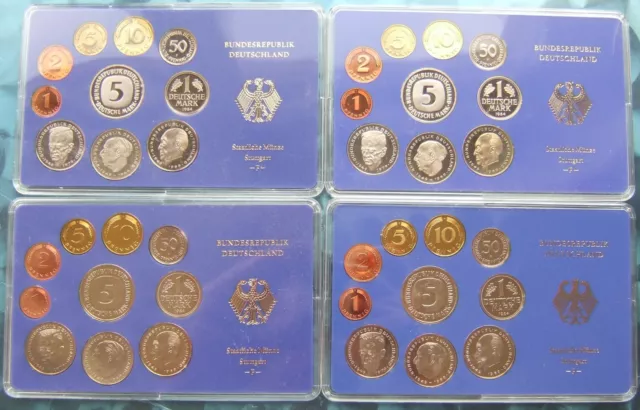 Kursmünzensatz Bundesrepublik Deutschland 1984 F in Polierte Platte
