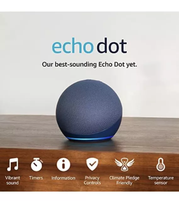 Amazon Echo Dot 5th Gen Smart Speaker - Deep Sea Blue
