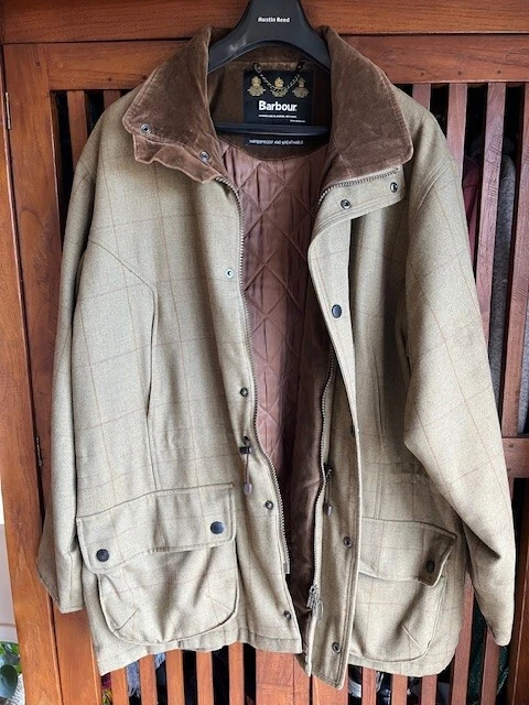 Veste Tweed Vintage Hoesmann Taille 44 – Vert, Col Pelle à Tille, Norfolk, Homme