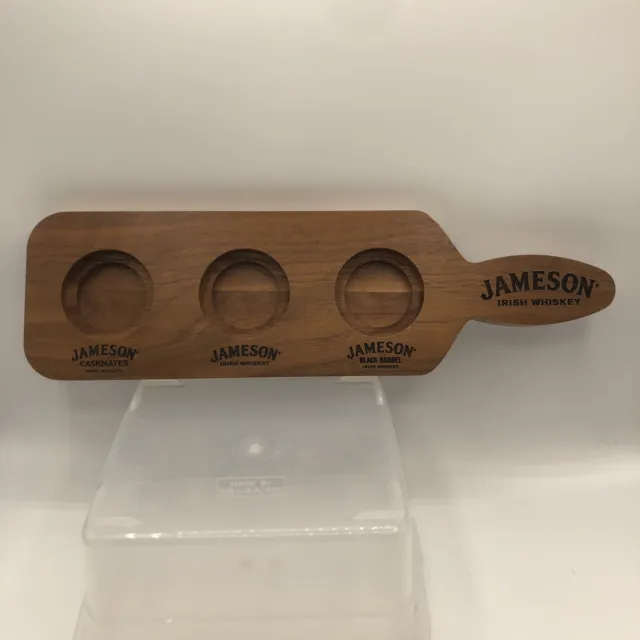 14” Jameson Irish Whiskey American Oak Wooden Flight Tasting Tray Paddle
