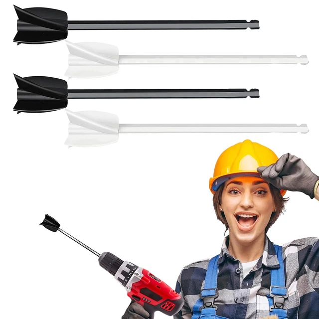 Set Of 4 Epoxy Mixer Attachment For Any 1/4" Drill Reusable Plastic Paint Mixer