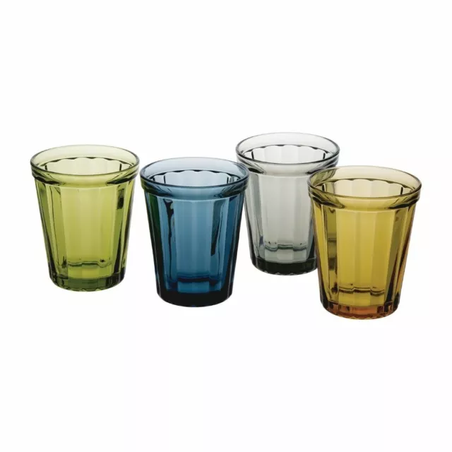 Olympia Cabot Panelled Glass Tumbler Smoke 260ml Pack of 6 2