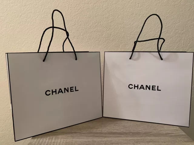 CHANEL PAPER BAG collectible 11.5 “by 9.75” Authentic New Lot Of 2