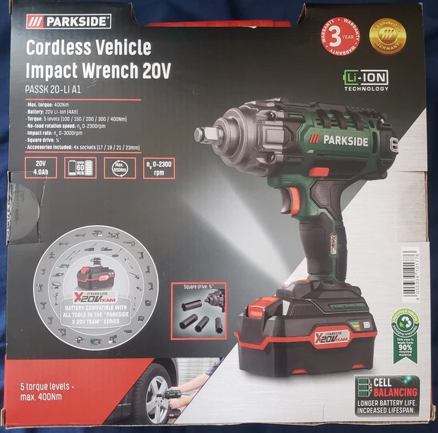 PARKSIDE 20V CORDLESS Vehicle Impact Wrench £104.99 PicClick UK
