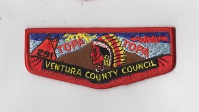 Topa-Topa 291 Flap RED Bdr. Ventura County Council [MK-5724]
