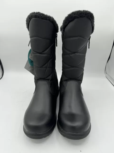 Totes Women's Joni Black Waterproof Quilted Snow Boot Size 8W FREE SHIP!