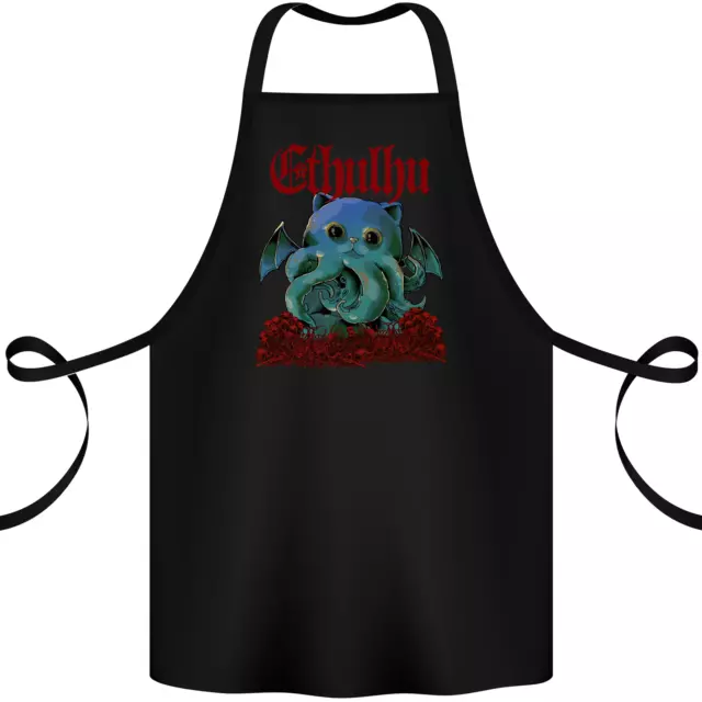Grembiule Cathulhu Divertente Gatto Cthulhu Parodia Kraken Cotone 100% Biologico