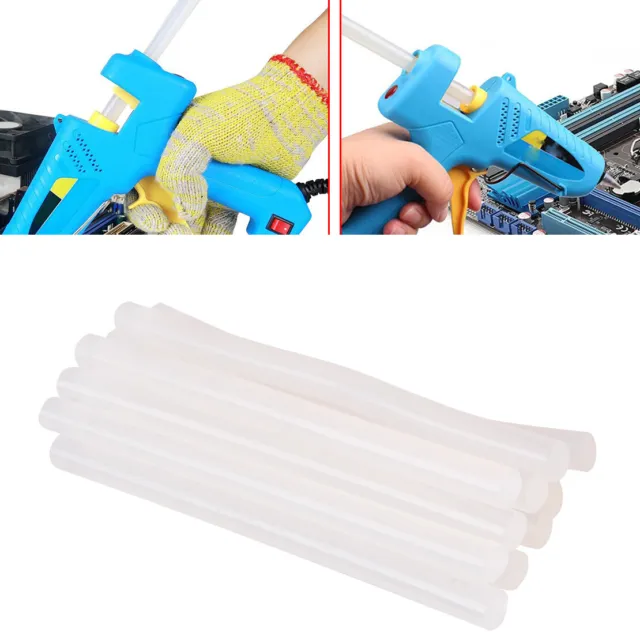 10- Electric Hot Glue Sticks Melt Clear Adhesive Craft Repair DIY 7mmx100mm