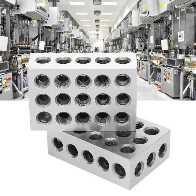 1 Paar 1-2-3 Blöcke 23 Loch Abgestimmt 0.0002in Machinist 123 Jig Genauigkeit✈