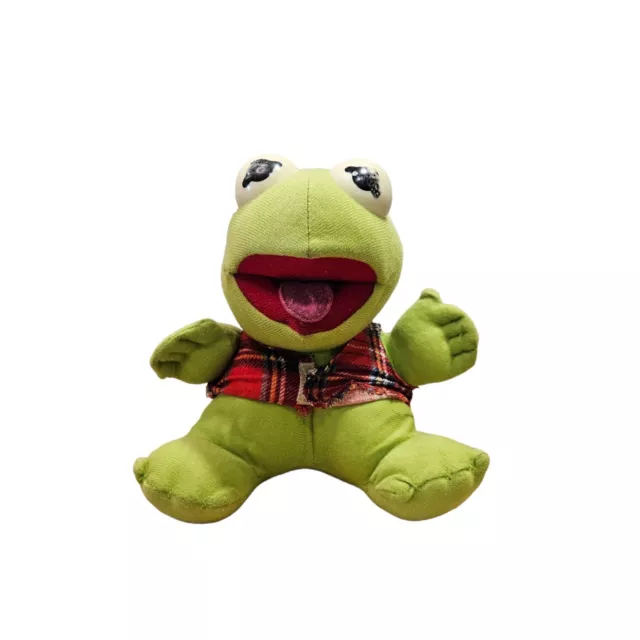 1987 McDonalds Christmas Baby Kermit The Frog PLUSH Jim Henson Muppet Babies Vtg