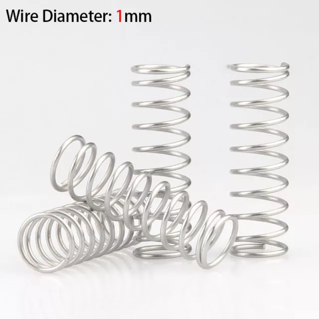 304 Stainless Steel Compression Spring Pressure Small Spring 1mm Wire Diameter