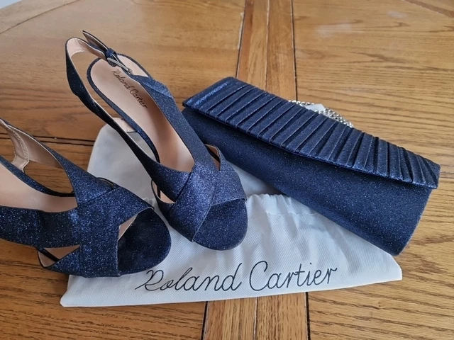 Roland cartier navy shoes 2025