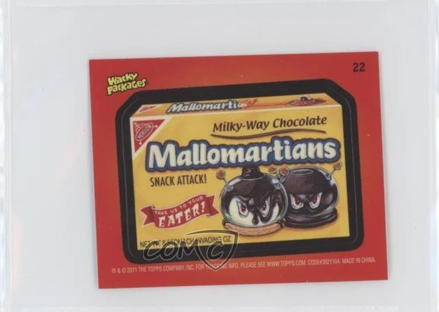 2011 Topps Wacky Packages Erasers Stickers Mallomartians #22 6f8