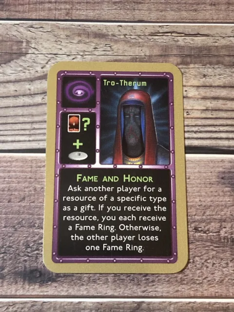 Starfarers of Catan Expansion Replacement Card Fame and Honor