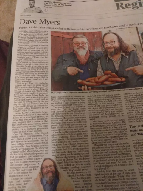 Dave Myers The Hairy Bikers The Times Obituary 1 March 2024