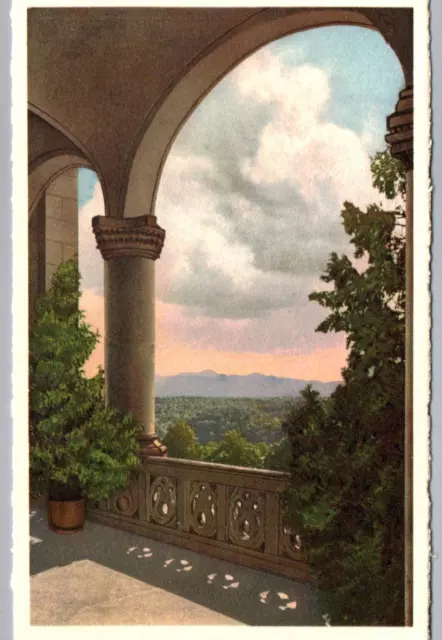 Biltmore Estate Postcard Pisgah and the Rat West Loggia House Asheville NC