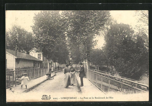 CPA Longjumeau, Le Pont et le Boulevard de l´Est
