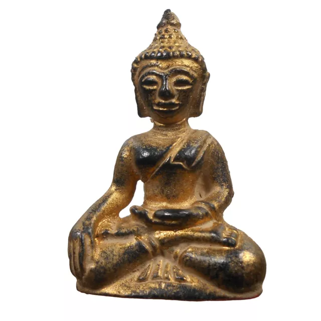 Perfect Statue Phra Kru Ayutthaya Old Thai Buddha Amulet Very Nice