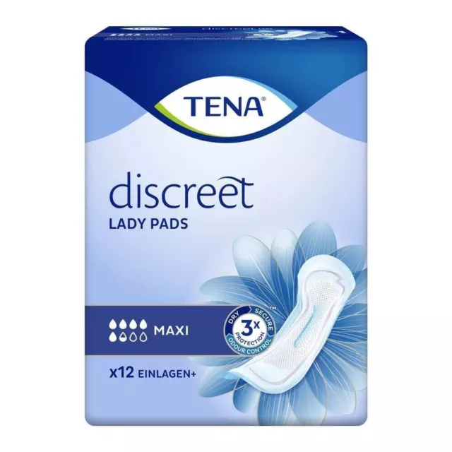 TENA LADY Discreet Inkontinenz Einlagen Maxi, 12 Stück (1 Packung)