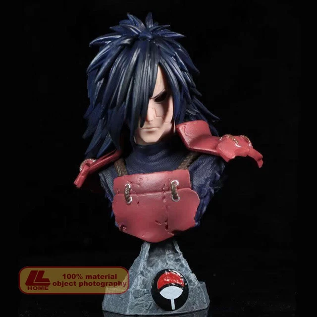 ANIME NINJA SHIPPUDEN Uchiha Madara Head Bust PVC Figure Statue Toy