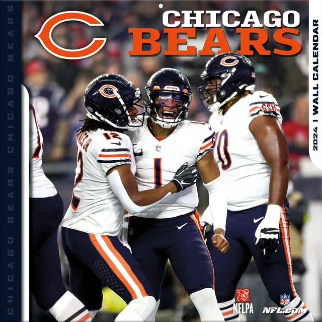 NFL CALENDRIER 2024 Chicago Bears Calendrier Mural 30x30cm Mur