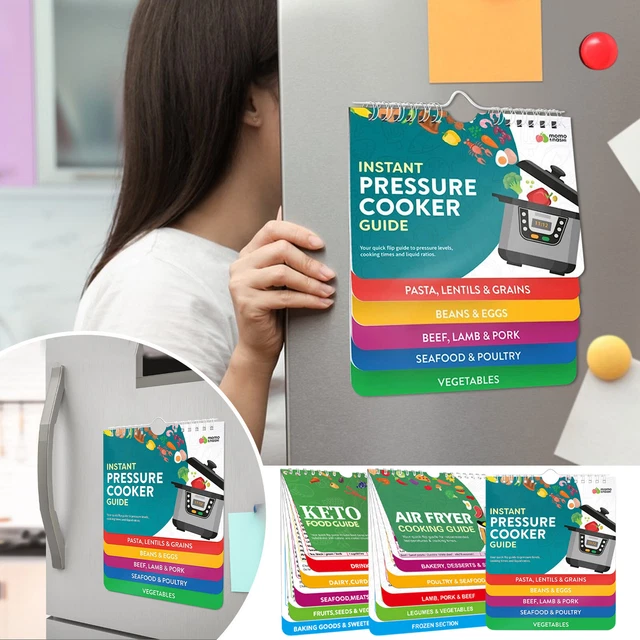 Magnets Cooking Guide Booklet For Kitchen Tools And Food Cooking Times Chart