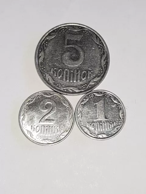 Ukrainische Münzen,5,2,1 Kopeken