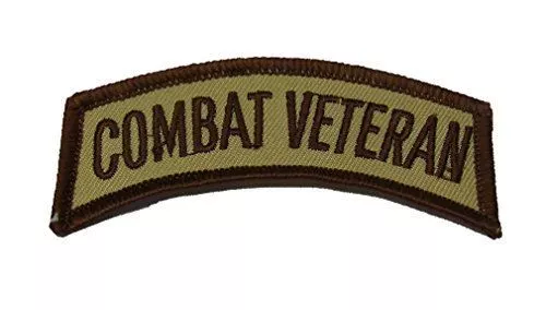 Combat Veteran Desert Tan Top Rocker Patch Iraq Oif Desert Storm Oef Afghanistan