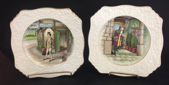 Royal Winton Grimwades Dickens Ware Embossed Plates