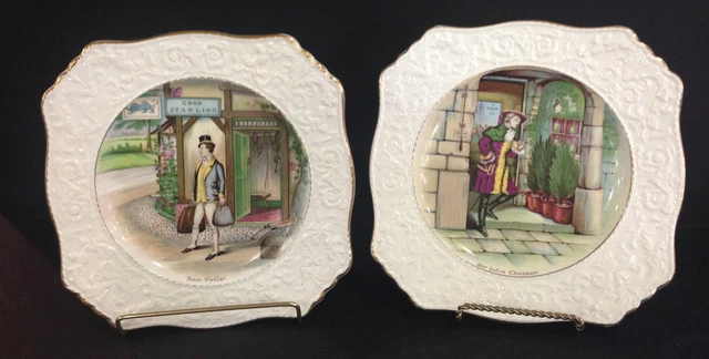 Royal Winton Grimwades Dickens Ware Embossed Plates
