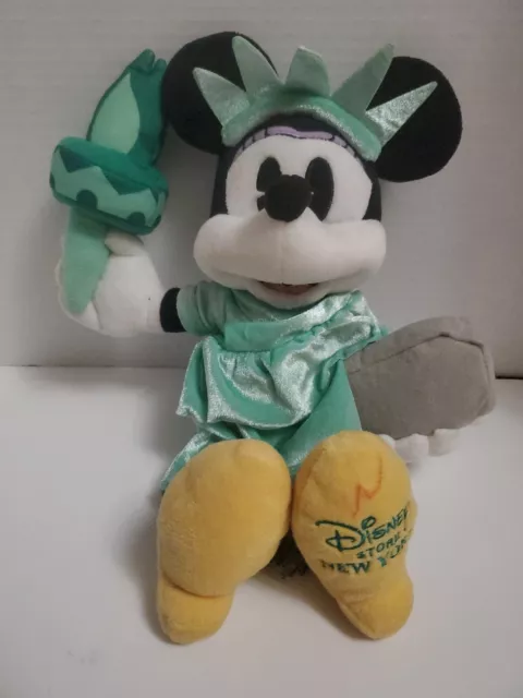 Disney Store~New York Statue of Liberty Minnie Mouse 12" Plush Toy Doll