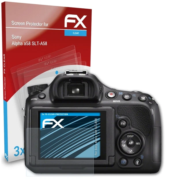 atFoliX 3x Screen Protector for Sony Alpha a58 SLT-A58 clear