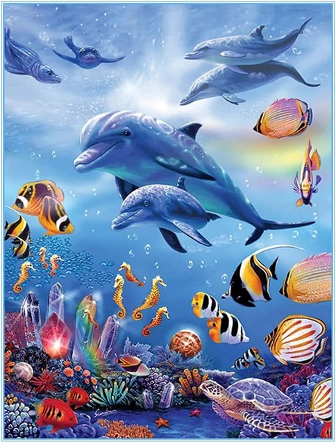 DIY 5D Diamond Painting Kits Full Drill Round Crystal Rhinestone Pictures Art UK
