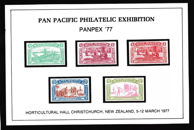 1977 N.z. Pan Pacific Philatelic Exhibition Decimal Stamp Souvenir Card #E129