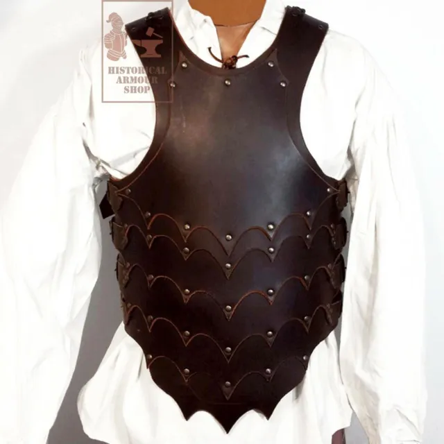 Leather body armor Medieval Dragon Slayer Halloween Cosplay Armor Larp Costume