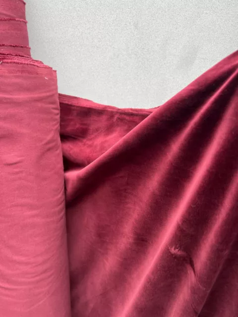 Burgundy 100% Cotton Velvet, High Quality And Soft, Tailoring, Soft Furnishings